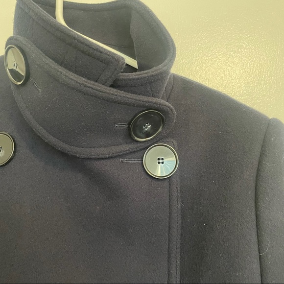 Stella McCartney Double Breasted Long Navy Blue Pea Coat - Picture 8 of 8